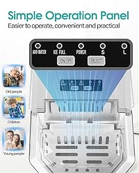 Ice Maker Countertop, 9 Cubes in 6 Mins, 26 lbs per