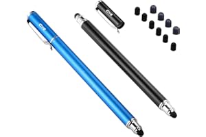 Bargains Depot (2 Pcs)[0.18-inch Fine Tip ] Stylus Touch Screen Pens 5.5" L Perfect for Drawing Writing Gaming Compatiable with Apple iPad iPhone Samsung Tablets and All Other Touch Screens