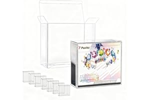 EAVAN PKMN PET ETB Protector Case (7 Pack) – 0.5mm Thick Clear Elite Trainer Box Protector, Scratch-Resistant Plastic Display Case Compatible with Elite Trainer Boxes