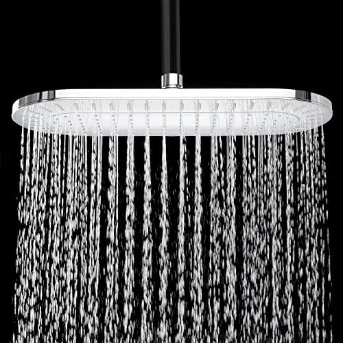 Chrome Shower Head 14" Water Saving Rain Rainfall Waterfall Bathroom Bath Modern,bath shower