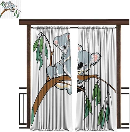 Amazon Com Animal Decor Outdoor Window Curtains Mother And Baby