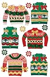 Paper House Productions STDM-0265E 3D Stickers, Ugly Sweaters (3-Pack)