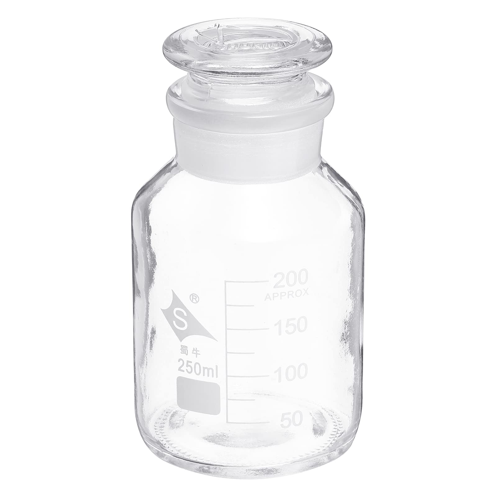 PATIKIL 250mL Reagent Media Bottle, 1Pcs Round