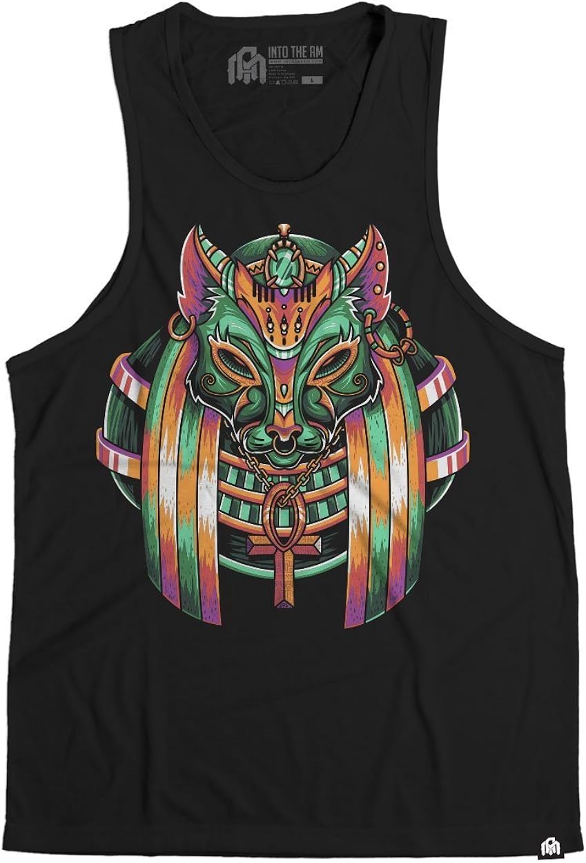 INTO THE AM Graphic Tank Tops for Men - Men's Sleeveless Shirts Beach Summer: Clothing