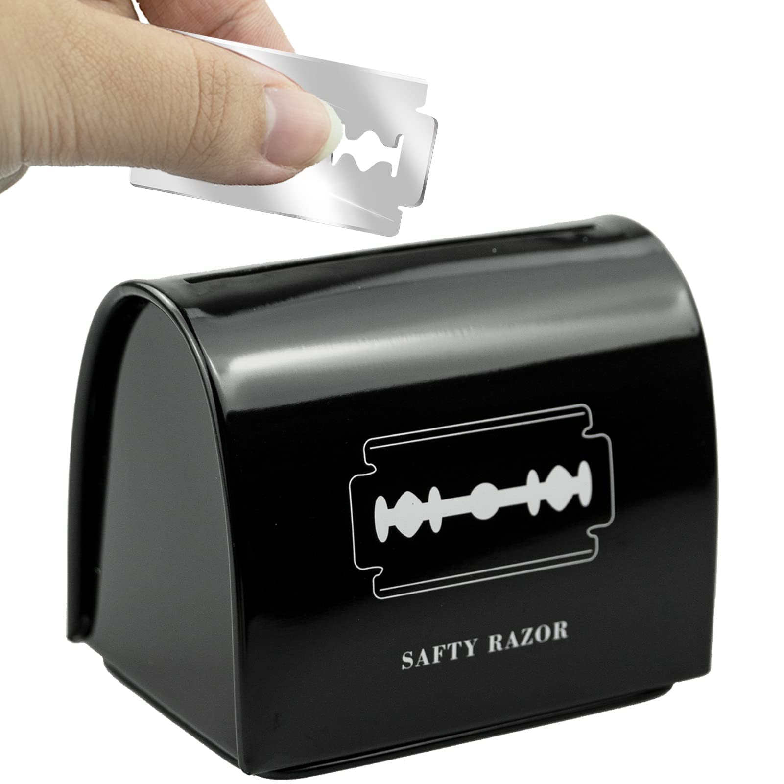 Shaver Disposal Case Safe Storage Bank for Used Safety Shaver Razor Blade Bank for Safety Razor Blade Storagement, Used Double Edge Safety Razor Blade Disposal Case