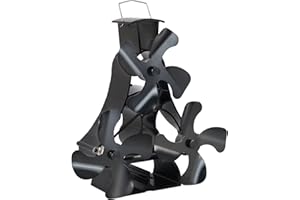 VODA Wood Stove Fan Heat Powered 12 Blades Fireplace Fan, Large Stove Top Fan for Wood Burning/Log Burner/Fireplace