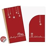 Minimalist Line Drawing Christmas Money Cards with