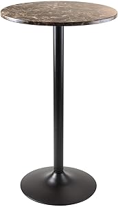 Winsome Cora Dining, Black/Faux Marble