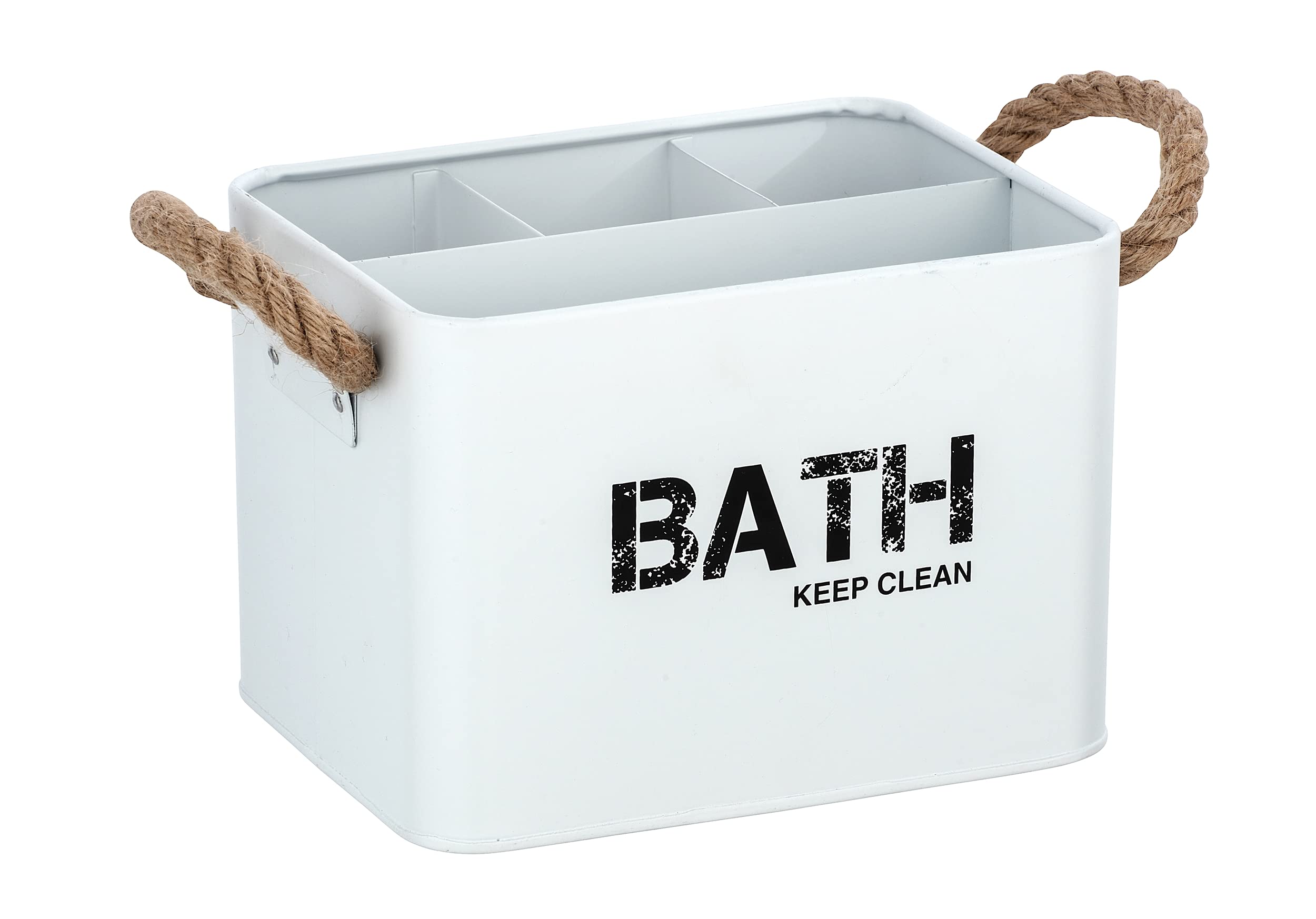 WENKO 23700100 Bathroom Box, White, 19 x 12.5 x 13 cm