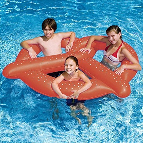 Swim Ring,DATEWORK Giant Inflatable Swimming Pool Pretzel Float Toy Summer Water Raft - Thumbnail 3