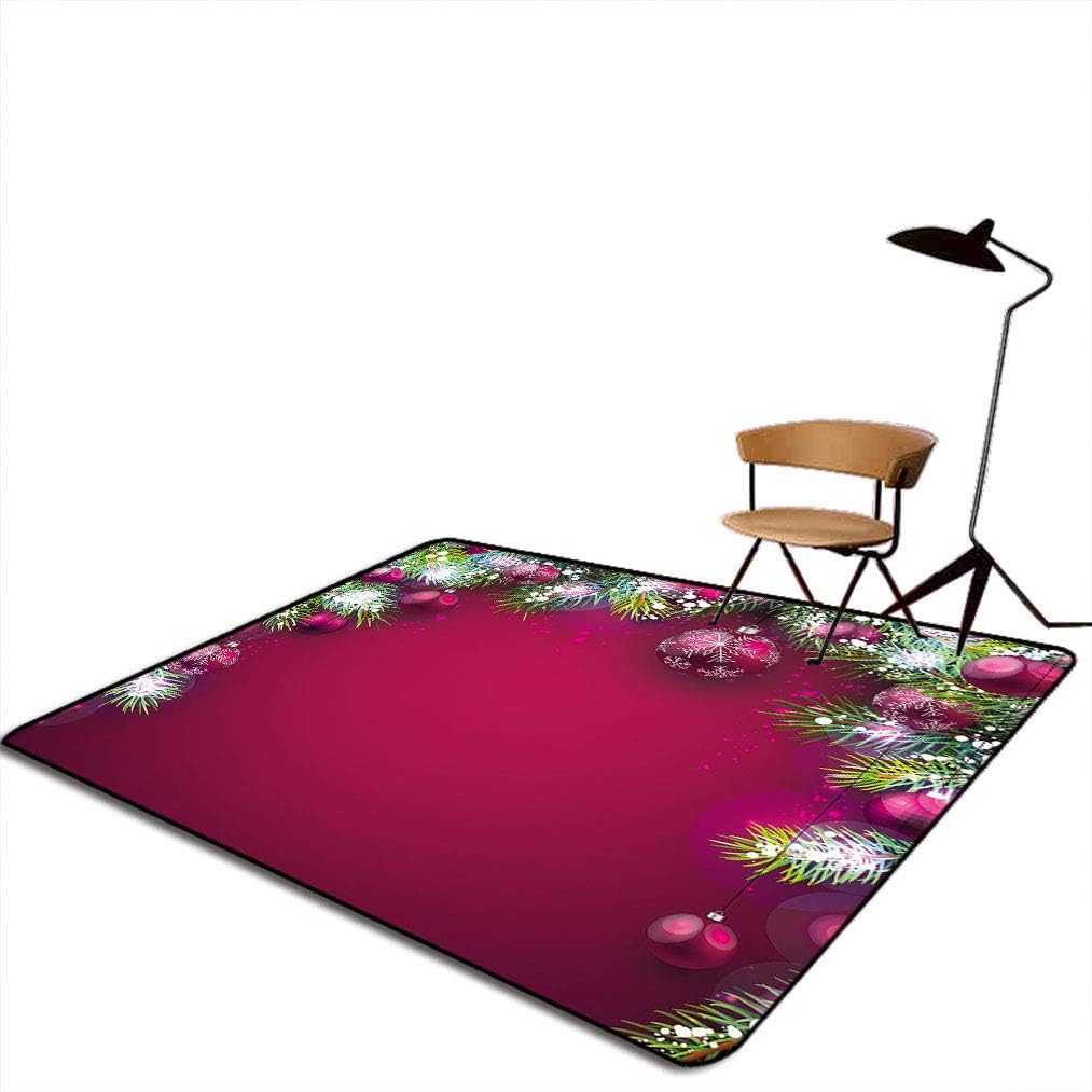 Christmas Soft Indoor Area Rugs, Festive Composition with