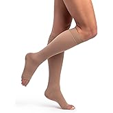 Sigvaris Dynaven 972 Open Toe Knee Highsw/Grip Top - 20-30 mmHg Light Beige MS
