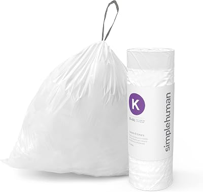 simplehuman CW0412 Code K Custom Fit Bin Liner Roll Pack 8 Roll 240 Liners