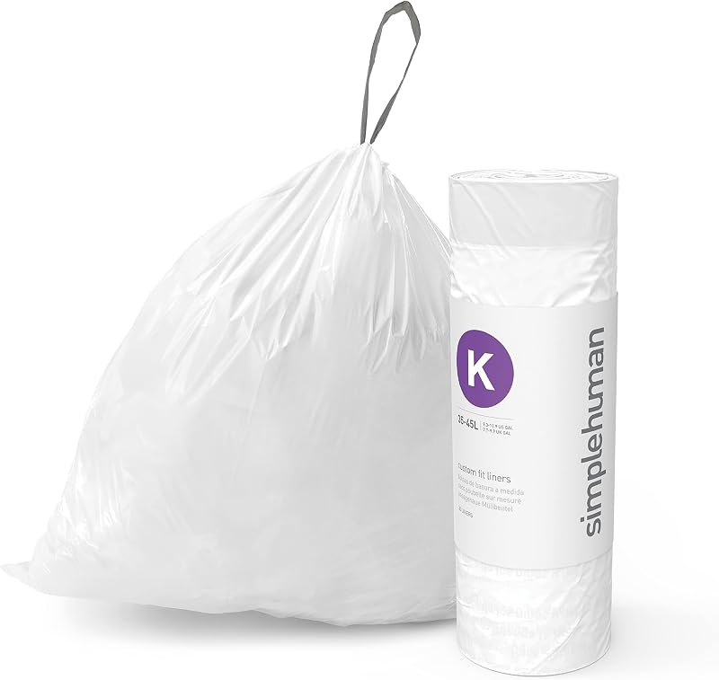 simplehuman CW0412 Code K Custom Fit Bin Liner Roll Pack 8 Roll 240 Liners