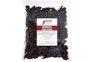 2lb Morita Chipotle Dried Whole Chile Peppers Bulk, Food Service by 1400s Spices
