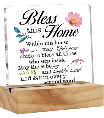Amazon.com: DEXSA Bless This House Wood Plaque with