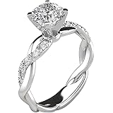 SDNall Women's Pure Cupronickel Love Heart Diamond Ring Holiday Essential Gift, Wedding Rings for Women,Engagement Rings…
