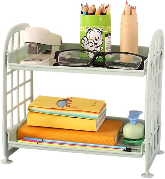 Fanxing Home Living Double Layer Cosmetic Storage Rack Kitchen Bathroom Organizer Plastic Plate