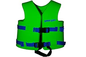 TRC Recreation Super Soft Child Size X Small Life Jacket USCG Approved Vinyl Coated Foam Swim Vest for Kids Swimming Pool and Beach Gear, Marina Blue