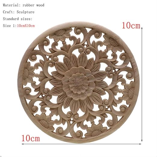 Feif Decoracion Del Hogar Exclusiva Flor Natural Madera Talla