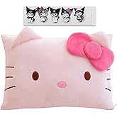 Shuyun Cartoon Cute Pillowcase Anime Double Sided Plush Pillowslip Girl Bedroom Decoration Kawaii Cotton Pillowcase, Cute Hairpin (Red)