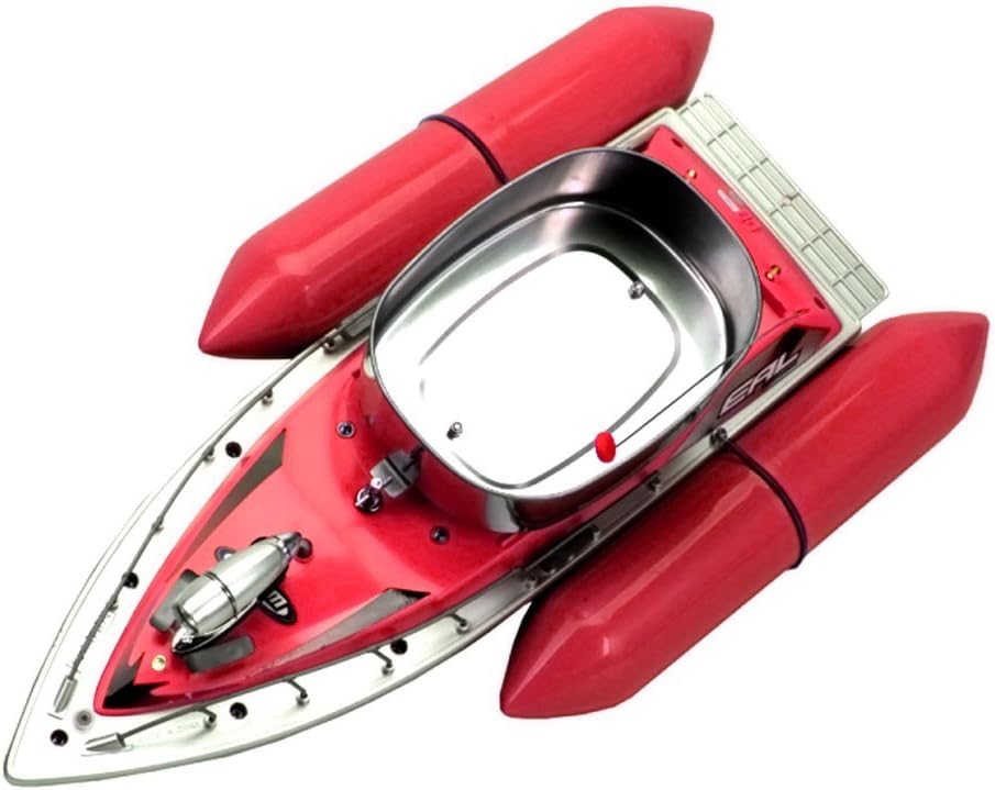 Yanun Remote Control RC Fishing Bait Boat Fish Finder Lure Boat - Red(US Plug)