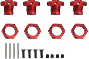 POLANTA 17mm Aluminum Alloy Wheel Hex Hub Adapter & Nut for Arrma 1/8 3S Typhon 1/10 Big Rock V3 RC Car