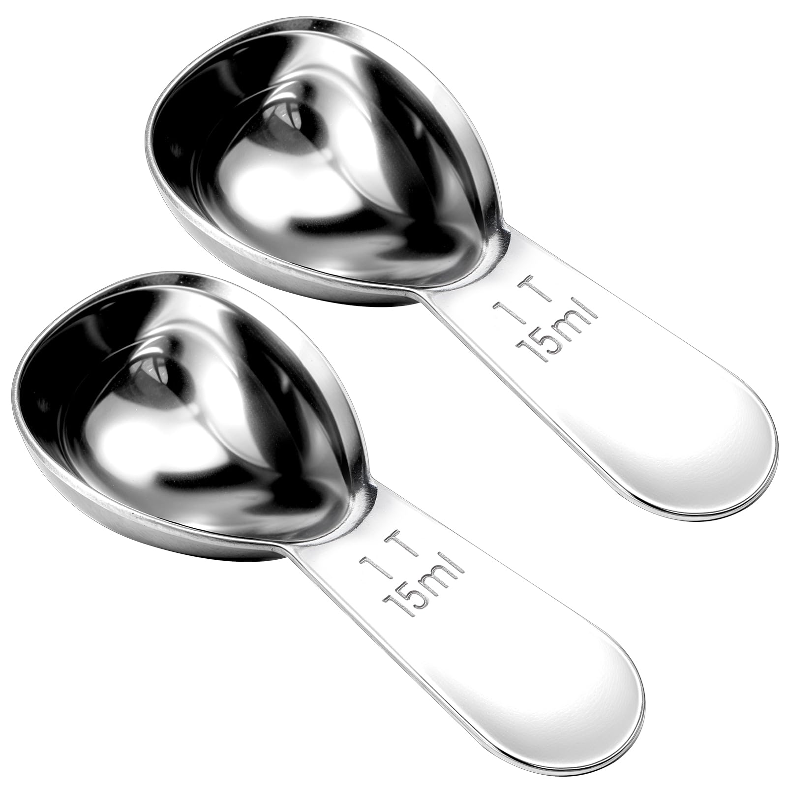 Photo 1 of 2Pack Coffee Measuring Spoon, Stainless Steel Coffee Scoops for Canisters, Short Handle 1 Tablespoon Measuring Spoon Set, Small Coffee Bean Scooper for Sugar Tea Protein Ground Coffee (1Tbsp/15ml)