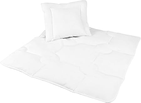 Zollner Set De Couette Et Coussin Pour Bebe 35x40 80x80 Cm Blanc Amazon Fr Bebes Puericulture