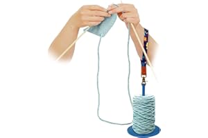 Dasonwin Wrist Yarn Holder for Walking & Travel, Portable Tangle-Free Spindle, Lightweight Hanging Dispenser, Crochet Gift (Blue)