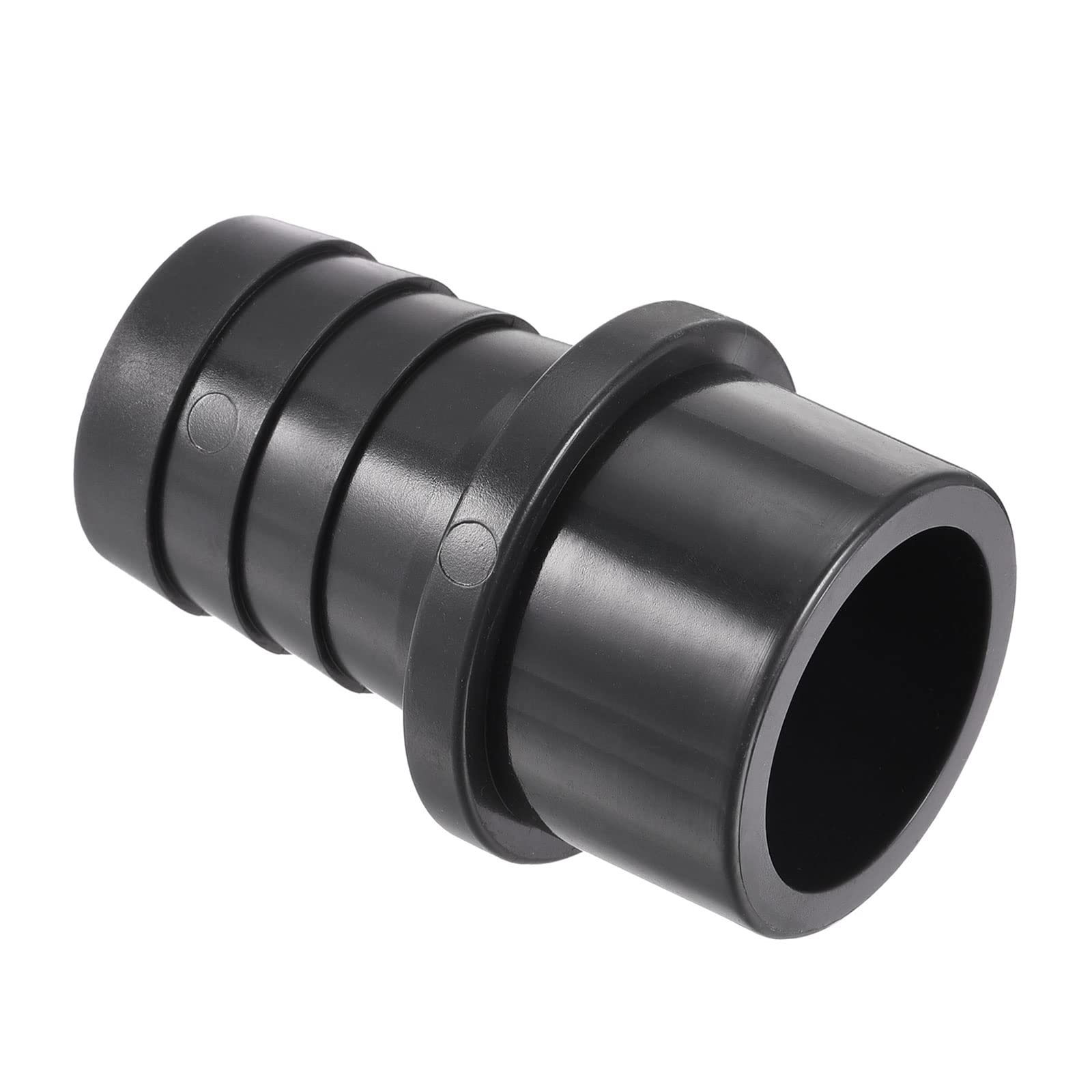 M METERXITY 1 Pack PVC Pipe Fitting - Water Tube Connector, 32mm Barb Straight Pipe Joint, Apply to Outdoor/Garden/Pool (OD 40mm, Black)