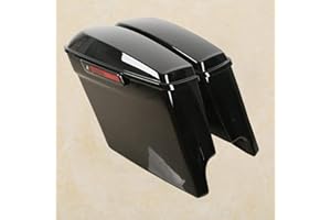 XMT-MOTO 5 inch Extended Stretched Hard Saddlebags w/Latch Keys for Harley Touring Models FLT, FLHT, FLHTCU, FLHRC, Road King, Road Glide, Street Glide, Electra Glide, Ultra-Classic 2014-2023