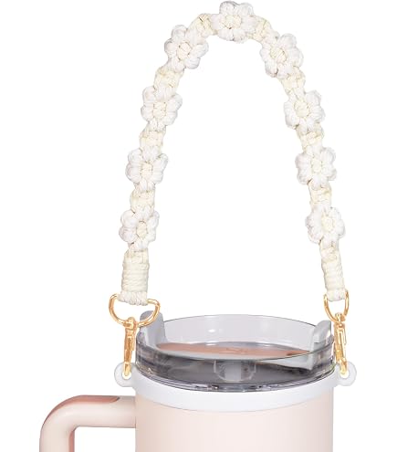 Double Chain Crystal Strap Handle For Stanley Cups & Most Bottles (8-40 Oz) – Easy Carry Accessory