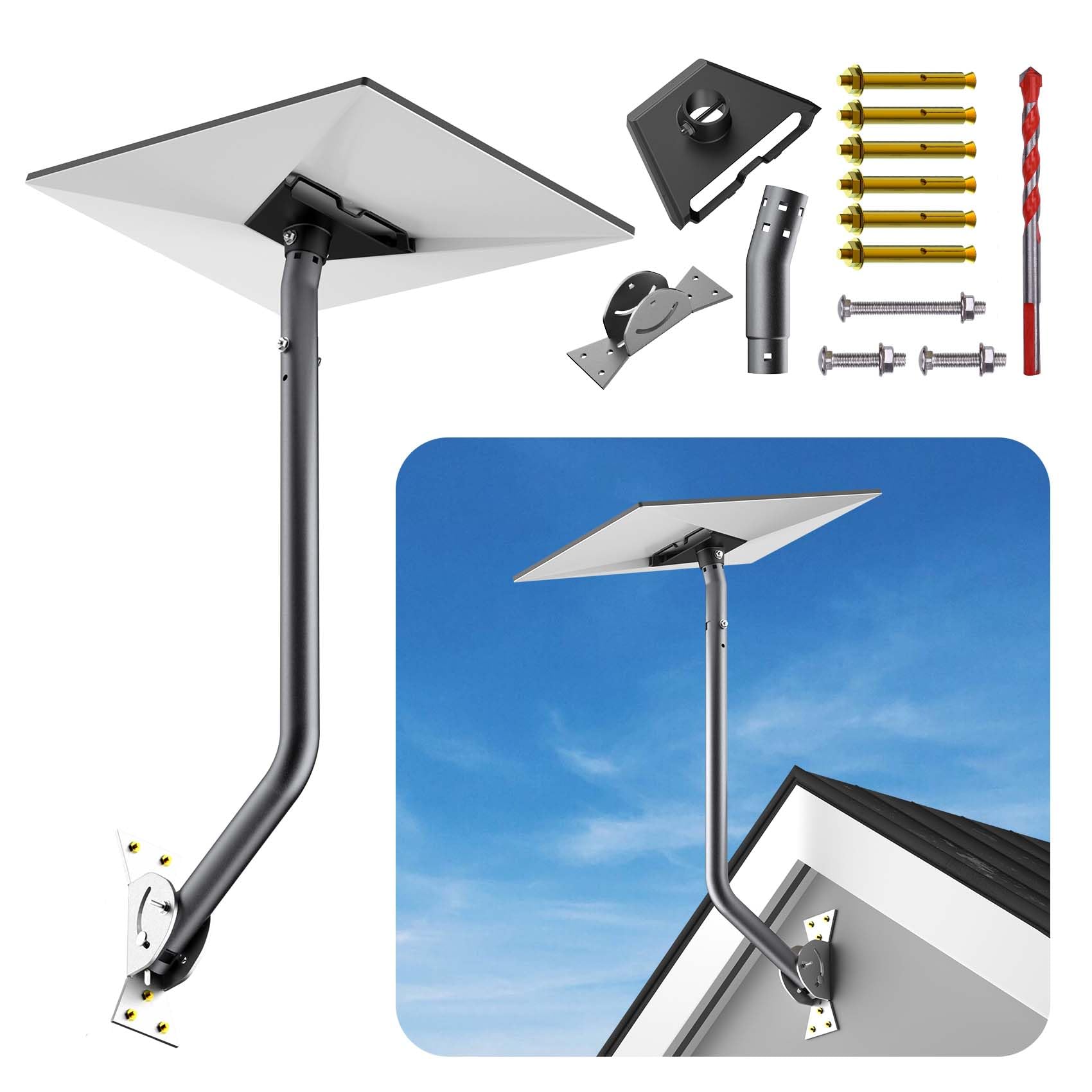 Photo 1 of 30 Inch Starlink Gen 3 Mount, Adjustable Starlink Mounting Kit Compatible with V3 Starlink Standard Dish, Starlink Long Wall Mount for Starlink
