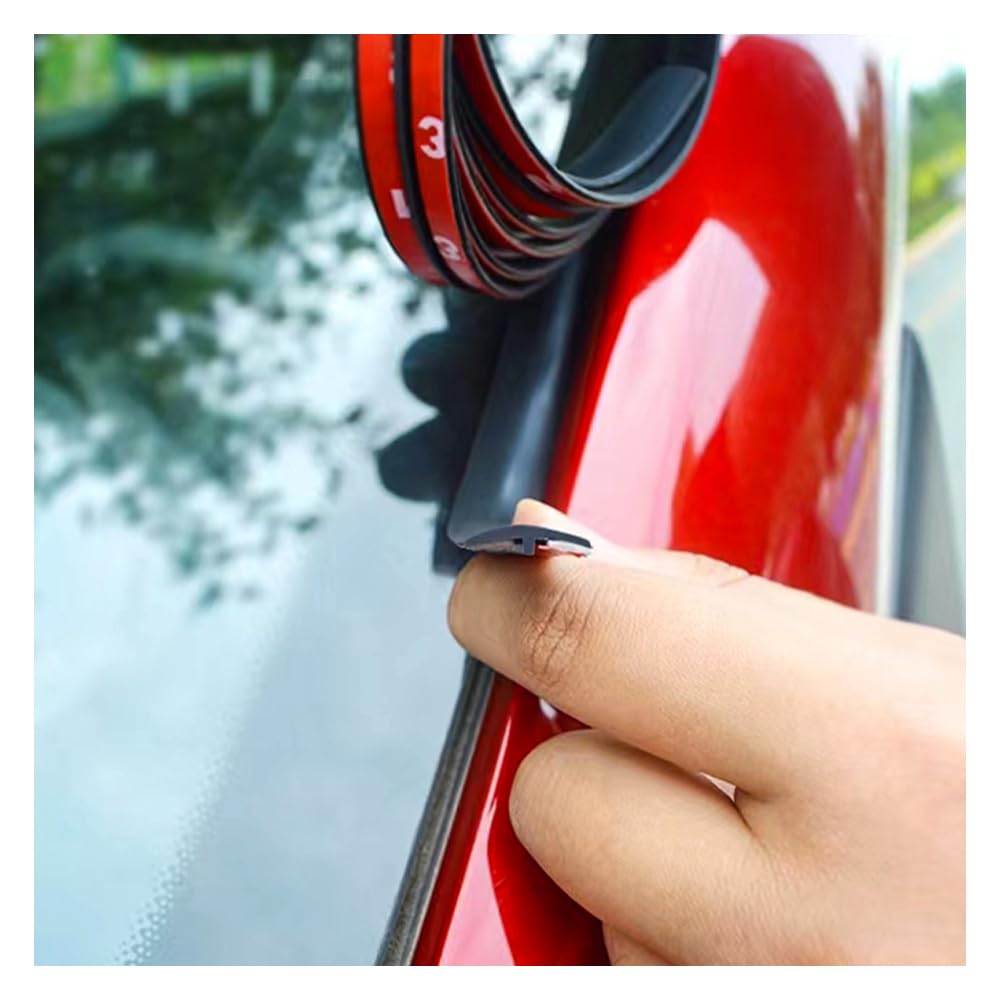 Photo 1 of 23Ft Car Weather Stripping,T-Shape Cuttable Car Windshield Trim Sunroof Seal with Self Adhesive,Waterproof Rubber Edge Trim for Cars Trucks SUVs (19mm/23Ft)