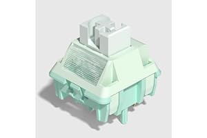 Coisuim Mechanical Keyboard Switches, 42g Pre-Lubed Silent Linear Switch for Mechanical Gaming Keyboard, 5-Pin Switches (Mint Blizzard,45Pcs)