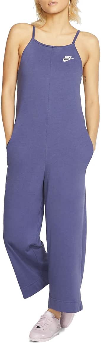 Amazon.com: Nike Womens NSW Jumpsuit Jrsy Womens Bv3976-557, Sanded Purple/Sanded Purple/Echo 