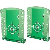 Laser Targets, 2 Pack Magnetic Floor Laser Targets Card Plate for Green Beam Laser Level