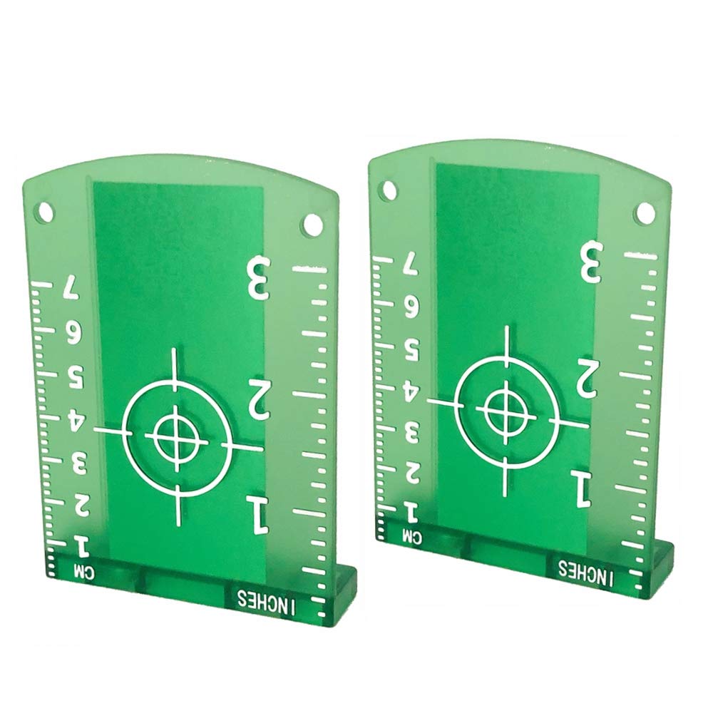 Magnetic Floor Laser Targets, 2 Pack Card Plate for Green Beam Laser Level