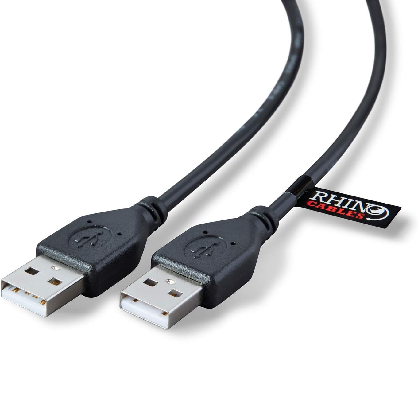 rhinocables USB 2.0 A to A Extension Cable - High-Speed 480 Mbps Male Lead for Printers Hard Drives, Keyboards, Scanners & USB Hubs