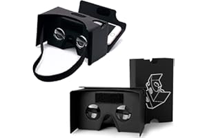 Google Cardboard,2 Pack VR Headsets 3D Box Virtual Reality Glasses for All 3-6 Inch Smartphones,VR2.0BLACK
