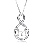 OHAYOO Angel Number 444 666 777 888 999 Necklace 925 Sterling Silver Infinity Angel Number Pendant Necklace Numerology Jewelry for Women