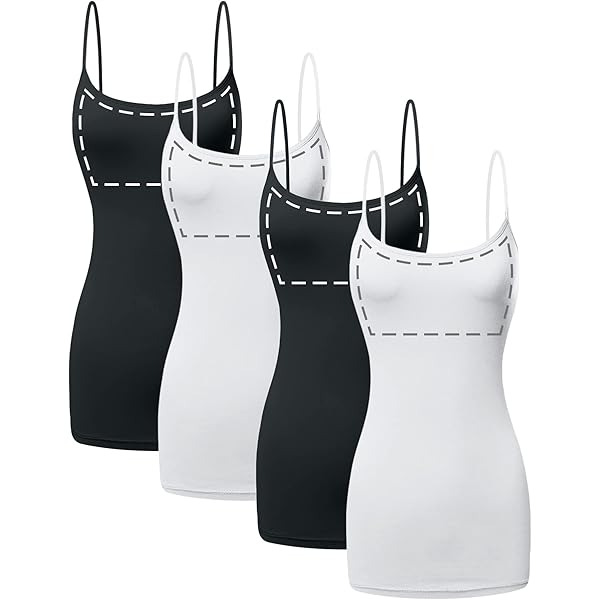 Tank Tops Orrpally Women Crop 3-Pack Seamless Adjustable Cotton