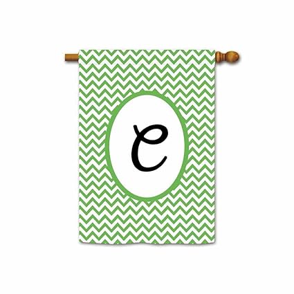Amazon Com Kafepross Green Stripes Letter Banner Monogram C