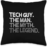 Tech Guy The Man Myth Legend Throw Pillow
