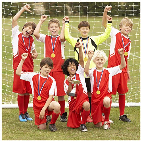 LEFUBABY 24 Sets Children's Gold Plastic Award Medals Trophy Set- 12 PCS Trophies & 12 PCS Medals for Kids and Adults Reward Prizes for Sports Events and Parties Celebration in Office School Favors