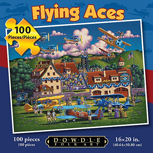 Jigsaw Puzzle - Flying Aces 100 Pc By Dowdle Folk Art