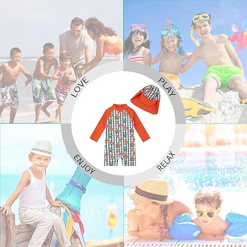 upandfast Baby Boy Swimsuit One Piece Zipper Bathing Suit Infant