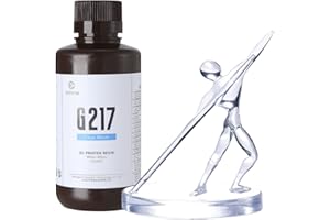 RI RESIONE RESIONE 3D Printer Resin, G217 Clear ABS-Like Resin Non-Yellowing Tough Rigid Resin for DLP MSLA LCD 3D Printing (500g)
