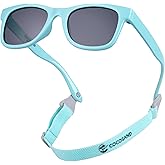 COCOSAND Flexible Baby Sunglasses with Strap Polarized UV Protection for Toddler Infant Newborn Boy Girl Age 0-24 Months